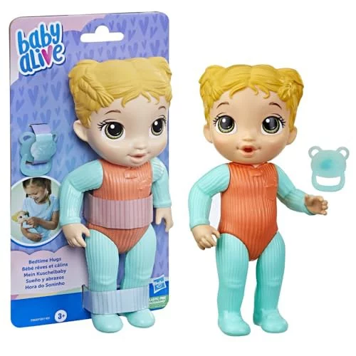 Baby Alive Hora do Soninho - Boneca de 24 cm lavável para crianças a partir dos 3 anos, cabelo loiro