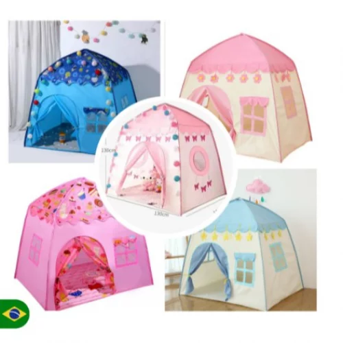 🛍️Barraca infantil menina grande princesa barraca criança menor preço promoção