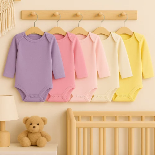 Body Bebê Roupinha Kit 5 Peças Manga Longa Menina Algodão