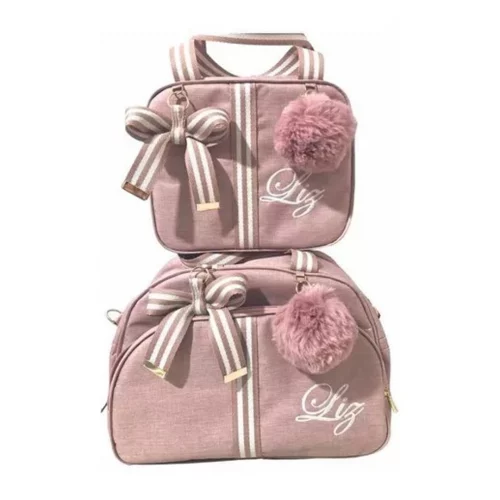 Bolsas Maternidade Média E Pequena Personalizada Com Nome