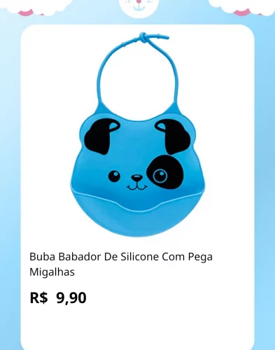 🛍️Buba Babador De Silicone Com Pega Migalhas