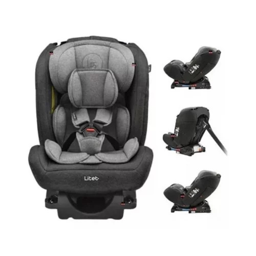 Cadeira para Auto 0-36 Kg Isofix Litet All Stages Fix 2.0 preto e cinza