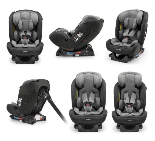 Cadeira para Auto 0-36 Kg Isofix Litet All Stages Fix 2.0 preto e cinza