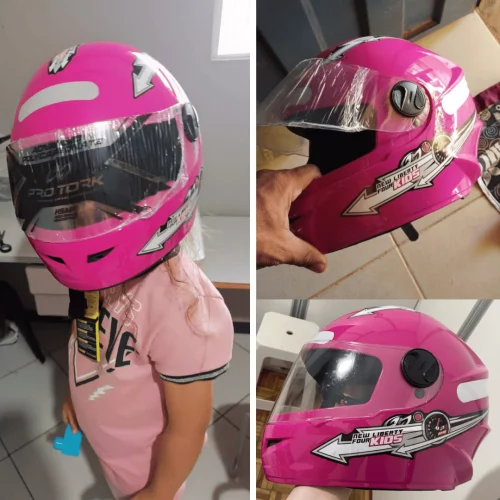 CAPACETE FECHADO PRO TORK LIBERTY FOR KIDS SOLID ROSA TAM. 54