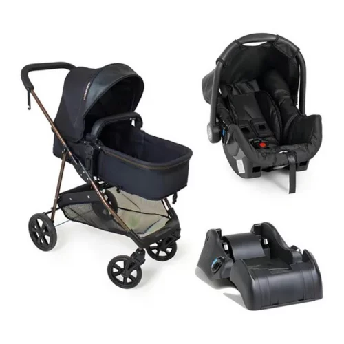 carrinho Bebê Conforto Moisés Napoli Travel System Galzerano Cor Preto