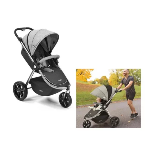 Carrinho Três Rodas Jogger Sway Cinza E Preto Litet BB373