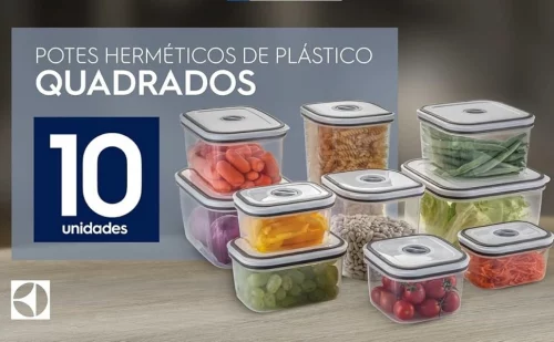 Conjunto 10 Potes Herméticos Com Tampa Easy-open Electrolux