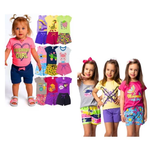 Conjunto Infantil Menina 1 ao 14 Kit 2 Conjuntos
