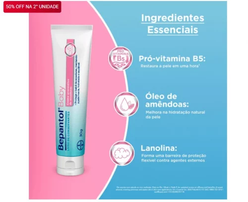 Creme Preventivo de Assaduras Para Bebês Bepantol Baby 30g