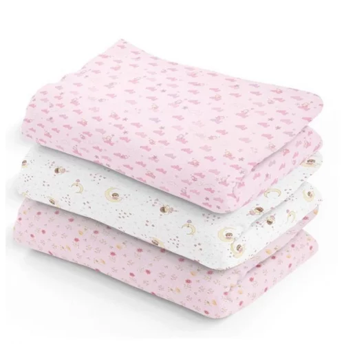 Cueiro Estampado Flanelado Bebê Kit 3 Unidades 80X50CM Papi/Incomfral