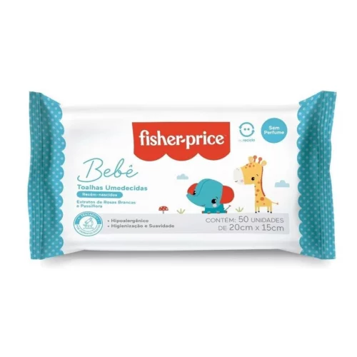 Fisher Price Toalha Umedecida Sem Perfume 50 folhas