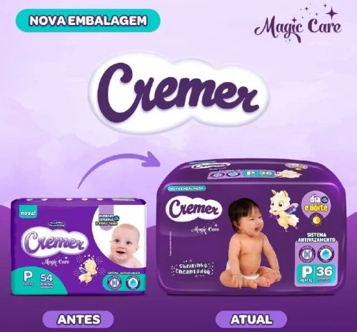Fralda Cremer Magic Care P 36 unidades