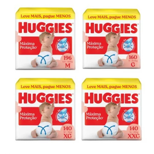 Fralda Huggies Máxima Proteção Pacotão