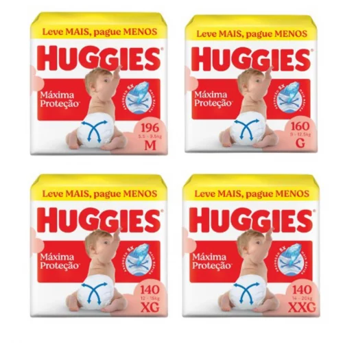 Fralda Huggies Máxima Proteção Pacotão