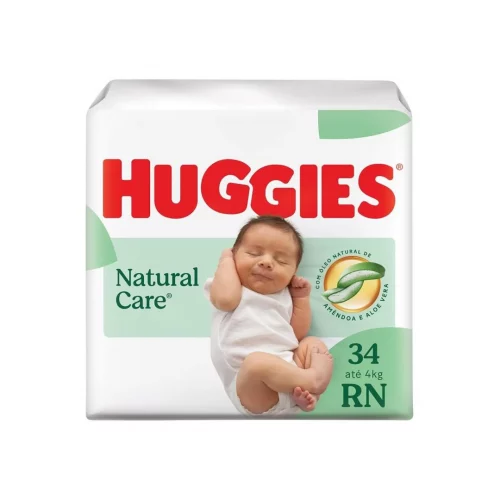 Fralda Huggies Natural Care RN 34 Unidades