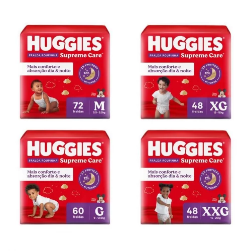 Fralda Huggies Supreme Care Roupinha