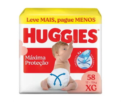 Fralda Huggies Supreme Care XG 58 unidades