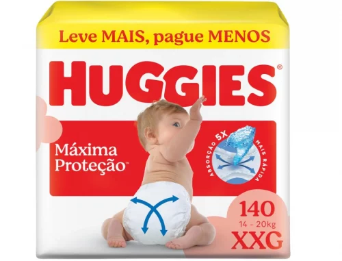 Fralda Huggies Supreme Care XXG com 140 unidades