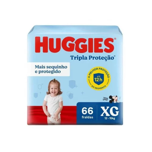 Fralda Huggies Tripla Proteção XG 66 unidades