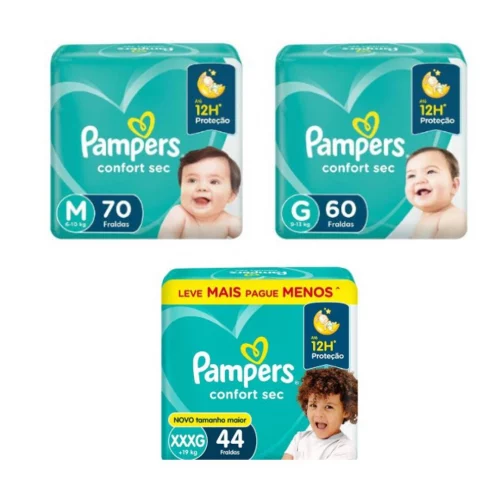 Fralda Pampers Confort Sec