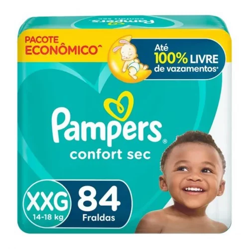 Fralda Pampers Confort Sec Xxg 84 Un