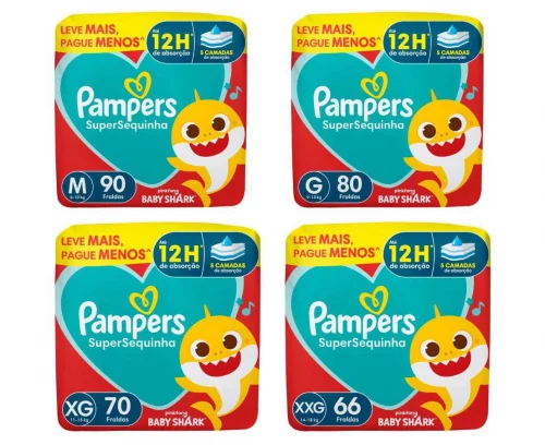 Fralda Pampers Supersequinha