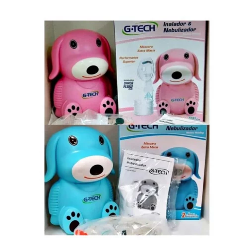 G-Tech Inalador Nebulizador Nebdog Bivolt Azul ou Rosa