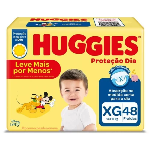 Huggies Fralda Proteção Dia XG 48 unidades