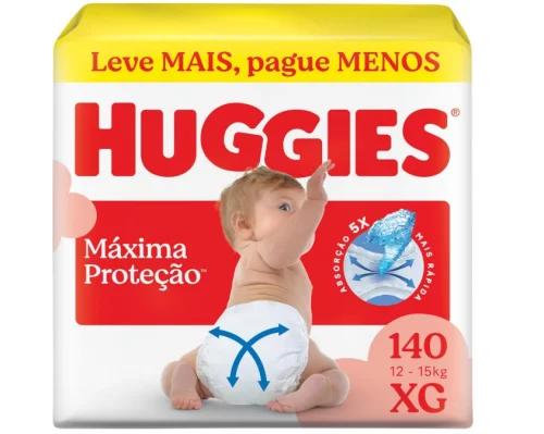 Huggies Fralda Supreme Care XG 140 unidades