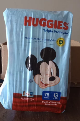 Huggies Fralda Tripla Proteção G 78 Un