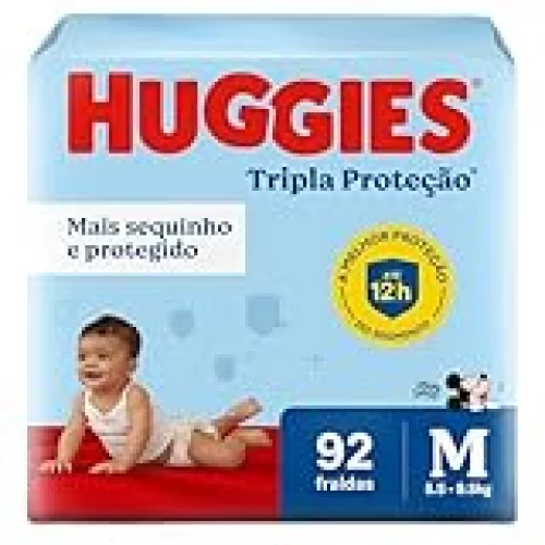 Huggies Fralda Tripla Proteção M 92 Un