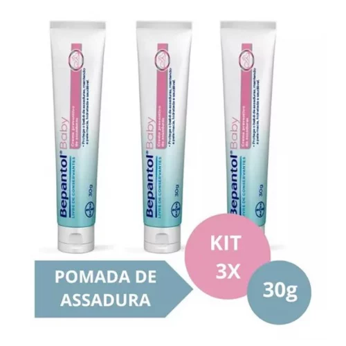 Kit 3 Pomada Assadura Bepantol Baby 30g