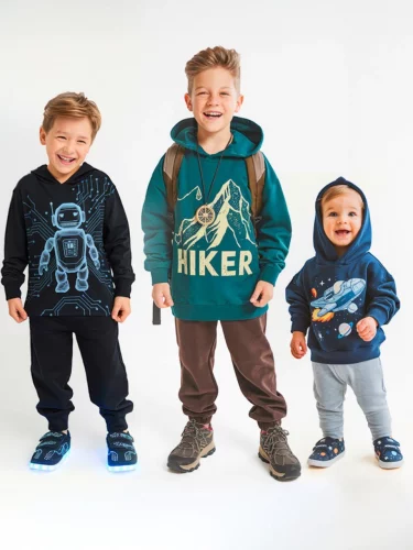 Kit 4 Peças Conjunto Moletom Infantil Menino