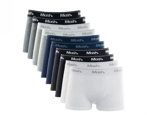 Kit Com 10 Cuecas Para Meninos Boxer Algodão Mash (Tam. 2 ao 13) opção de cor