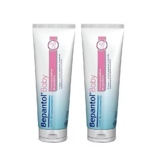 ￼Kit com 2 Cremes Pomada de Assadura 120gr Cada - Bepantol