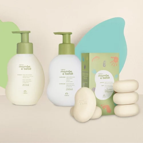 Kit Mamãe e Bebê Shampoo, Condicionador e Sabonete em Barra