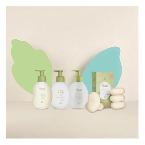 Kit Mamãe e Bebê Shampoo, Condicionador, Sabonete em Barra e Hidratante (4 produtos)