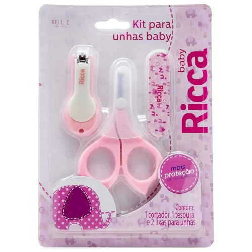 Kit Manicure Baby Colors Ricca Rosa