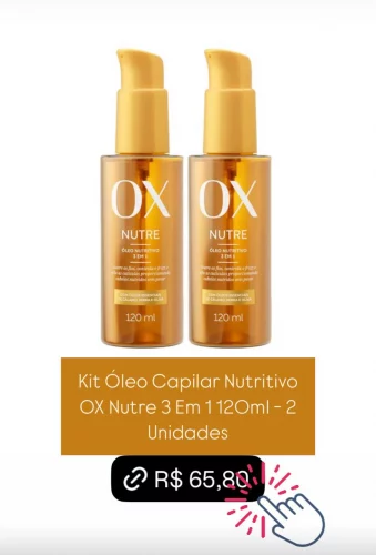 Kit Óleo Capilar Nutritivo OX Nutre 3 Em 1 120ml - 2 Unidades