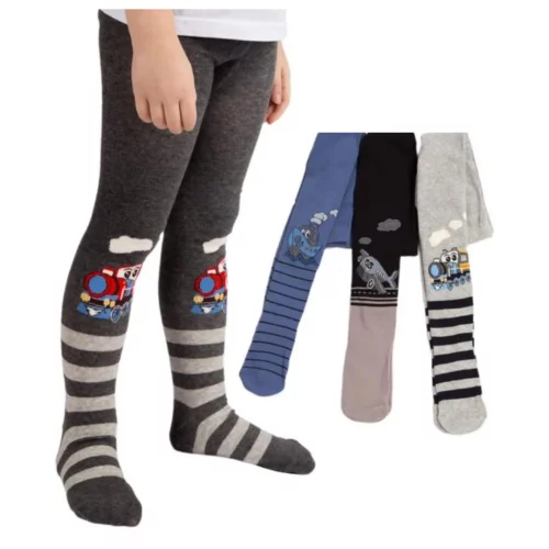 Kits Meia Calça Grossa Infantil - Fio 80 - 0 Até 12 Anos Infantil Bebê Menino Inverno Escola