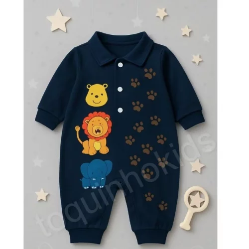 Macacão manga longa RN Recém nascido para Bebê Menino roupa de bebê menino recém nascido Rn