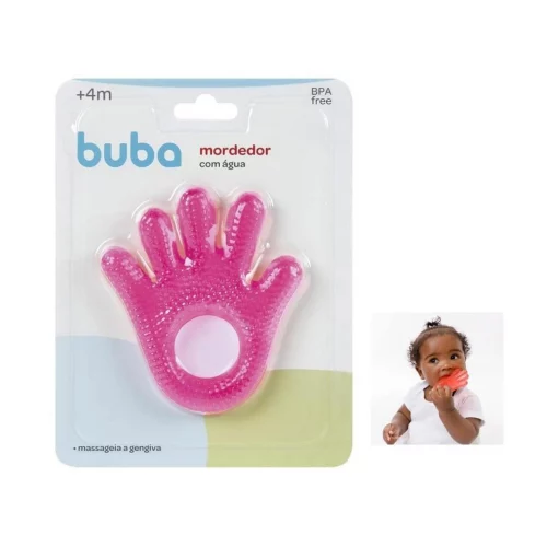 Mordedor Com Agua Maozinha Rosa Buba