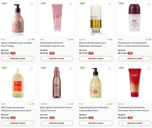 🚨 OUTLET NATURA! CORRE! ATÉ 65% DE DESCONTO!