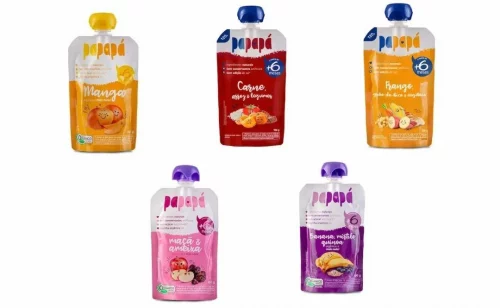 Papapá, Papinha infantil, Orgânico, Sabor Pêra, Espinafre & Abobrinha, 100g, Verde