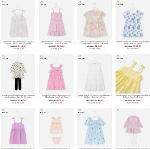 🔥 Seleção de Vestidos Infantis na Renner com até 66% off + Cupom extra 🔥