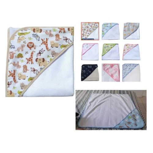 Toalha de Banho Bebe com Capuz Estampado Bebê - Lançamento bebe