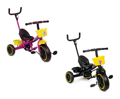 Triciclo Infantil 2 Em 1 Pedal e Cesto Passeio