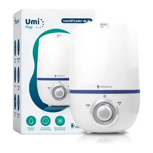 Umidificador De Ar Ultrassônico Umi Pop Health 2,3l Dellamed Cor Branco 127/220V