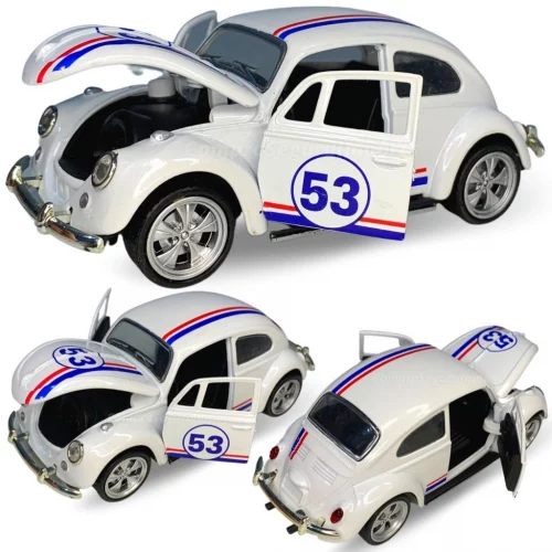 1 Miniatura Fusca Herbie 53 Carro Metal Abre Porta Classico
