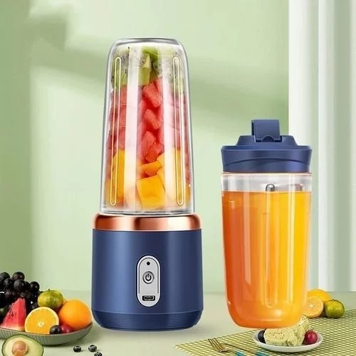🧡400ML 6 Lâminas Espremedor Elétrico Mini Liquidificador Portátil De Suco De Alimentos Misturador Leite